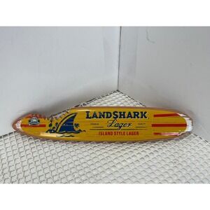 Landshark Lager Beer tap handle, Shark bite Surfboard Tap Handle EUC